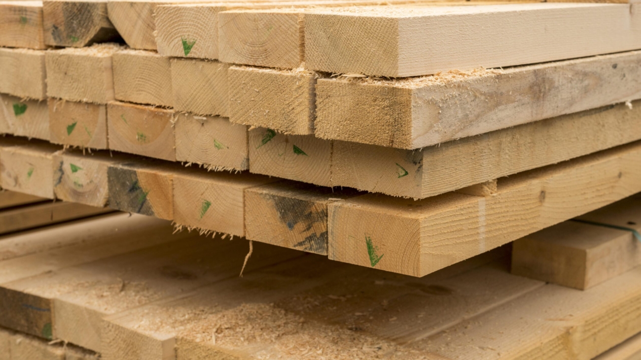 pile-wood-planks-front-view